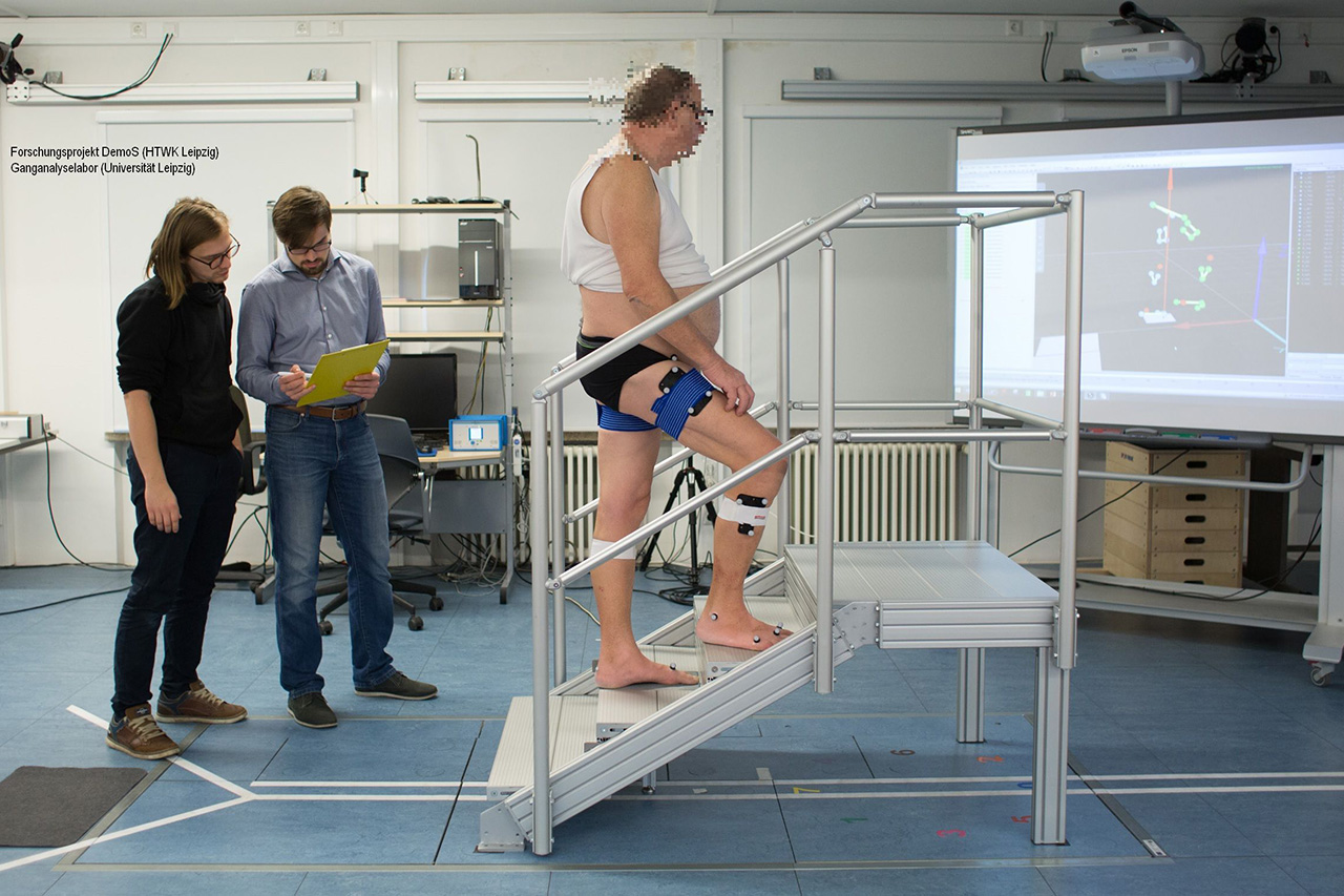 Bewegungsanalyse im Biomechaniklabor Universität Leipzig © HTWK Leipzig